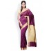 Pavechas Magenta Striped Banarasi Poly Silk and Cotton Traditional Saree